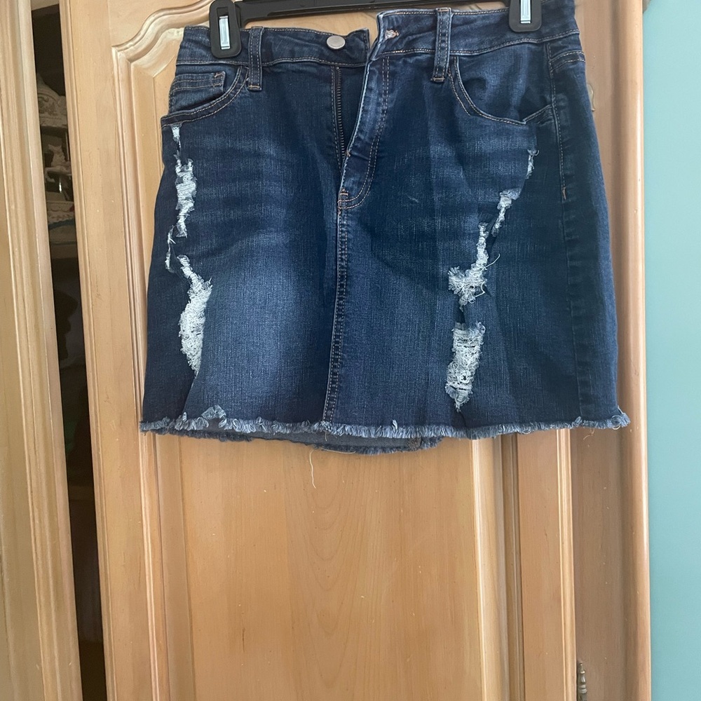 Tinseltown Blue Mini Pencil Skirt for Night Out